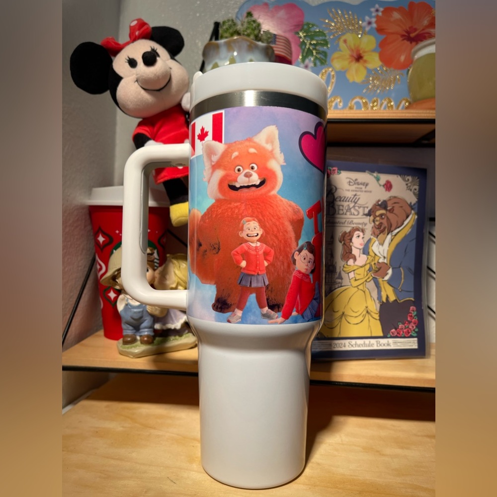 Custom made Disney Turning Red red panda  Tumbler Brand New 40 oz double wall